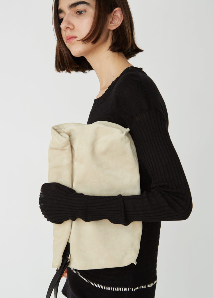 Suede Roll Clutch