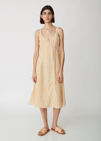 Darcie Liquid Check Dress
