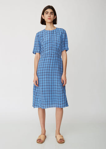 Debby Liquid Check Dress