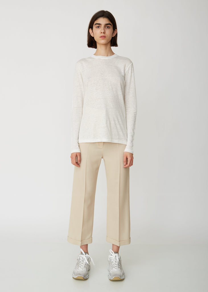 Taline Long Sleeve Linen Tee