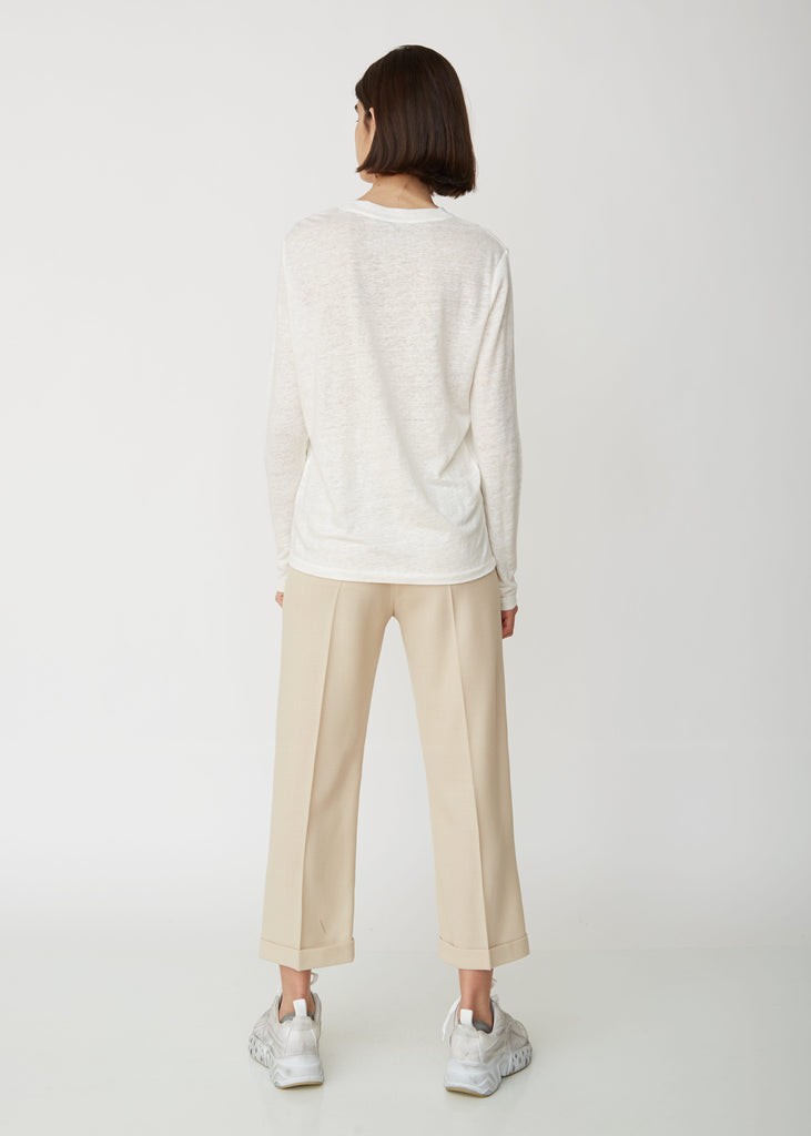 Taline Long Sleeve Linen Tee