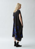 Silk Button Front Asymmetrical Dress