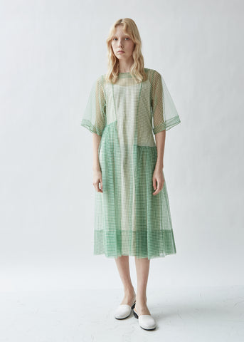 Blessing Gingham Ruffled Dress