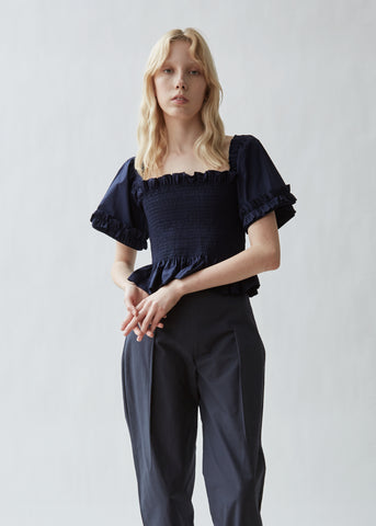 Sydney Shirred Cotton Top