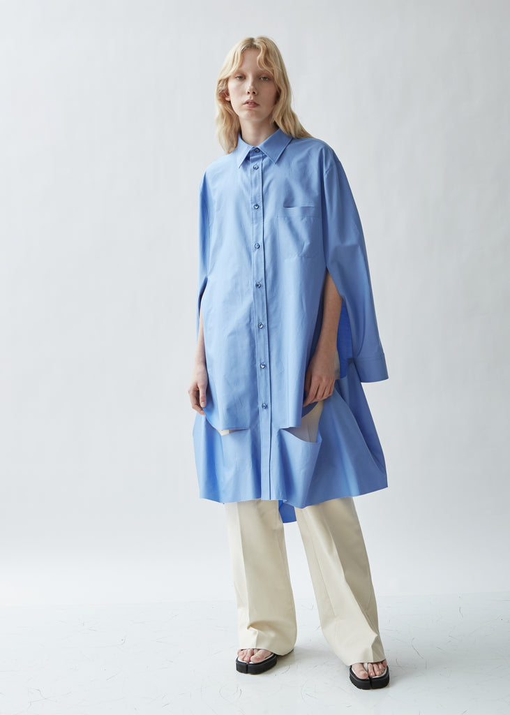 Cotton Poplin Cut Out Dress