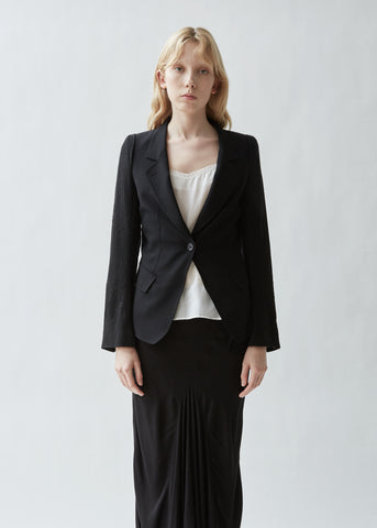 Tailored Blazer With Jacquard Sleeves