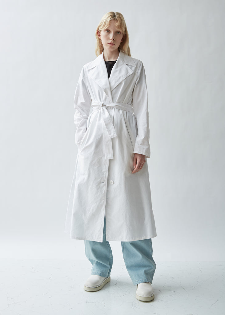 Belted Washed Cotton Trench Coat