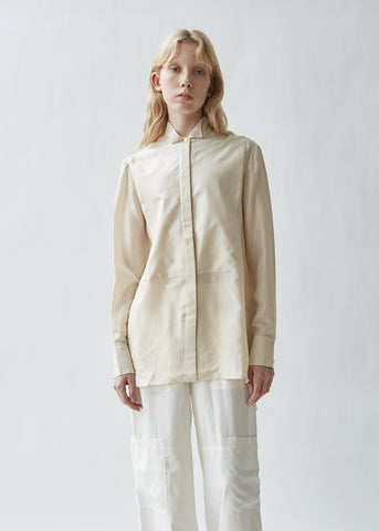 Silk Evening Plastron Shirt