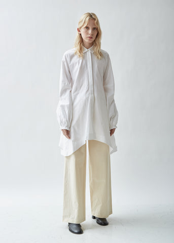 Button Down Puff Sleeve Dress