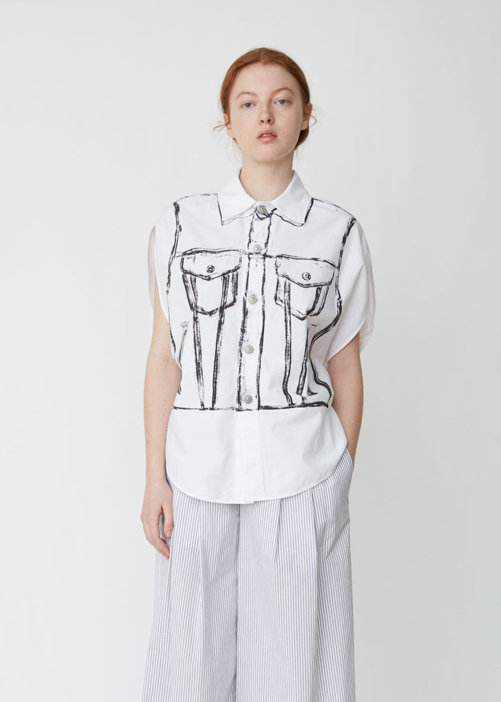 Archive Print Circle Shirt