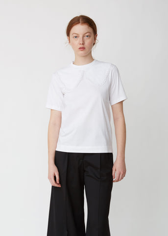 T-shirt With Embroidered Collar