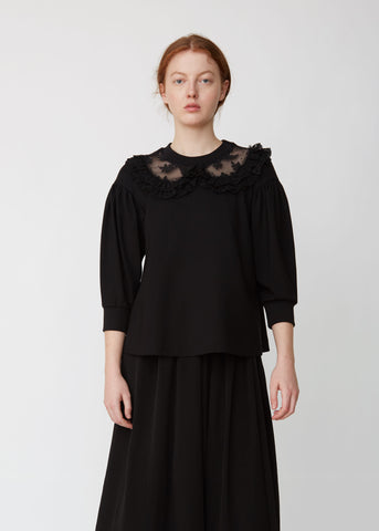 Frilly Lace Collar Top