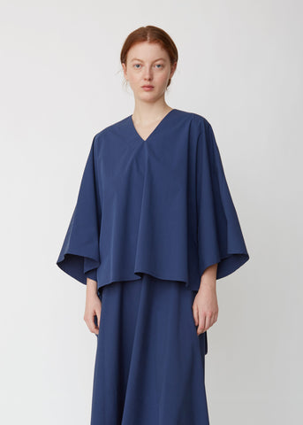 Poplin V-Neck T-Shirt