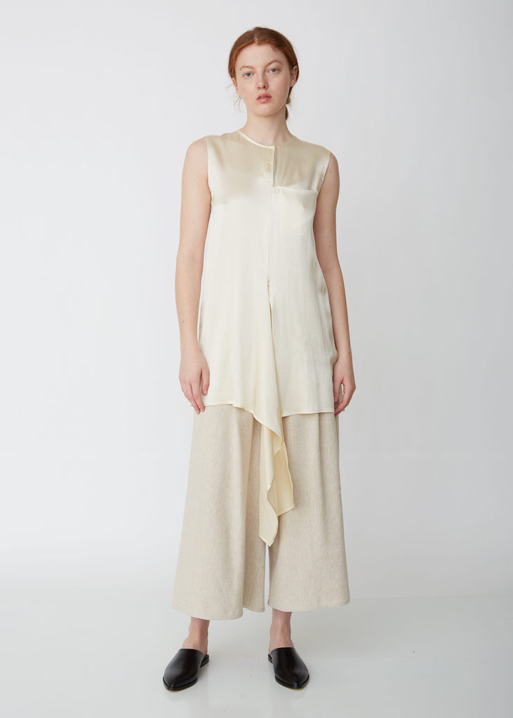 Washed Satin Asymmetric Elinash Blouse