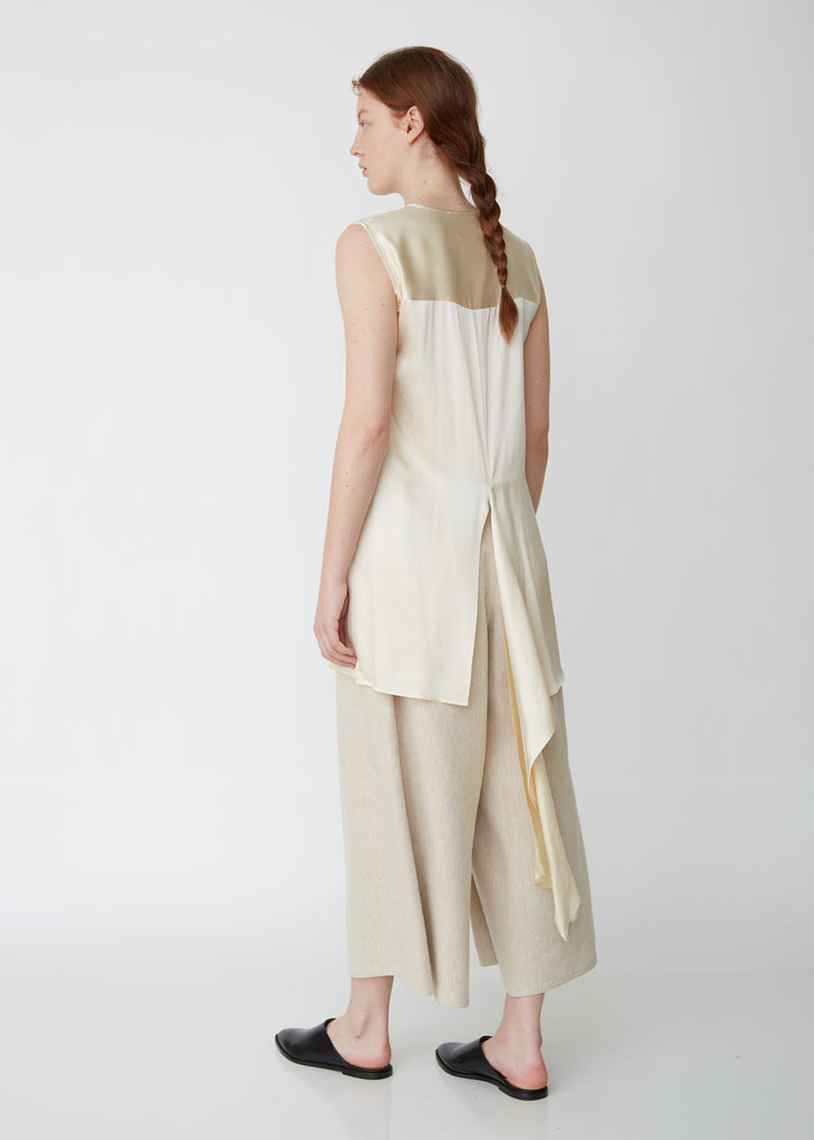 Washed Satin Asymmetric Elinash Blouse
