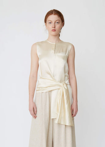 Washed Satin Asymmetric Elinash Blouse