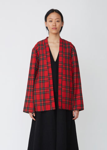 Kakashi Wool Tartan Check Shirt