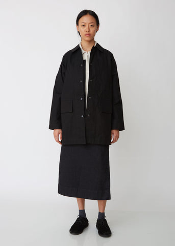 Simple Washed Cotton Mac