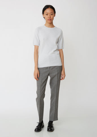Elbow Sleeve Cotton Cashmere Crewneck