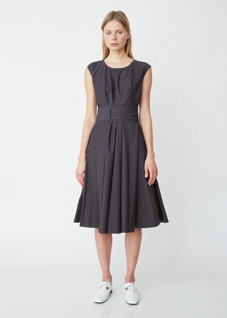 Cap Sleeve Dress with Self Tie Belt