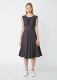Cap Sleeve Dress with Self Tie Belt