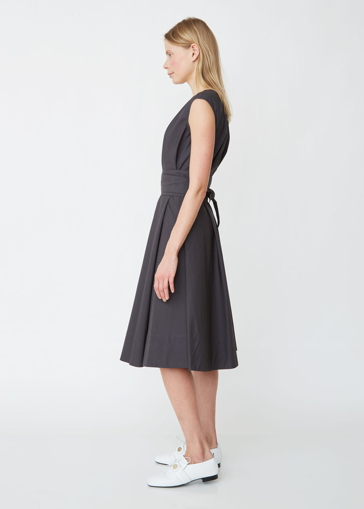 Cap Sleeve Dress with Self Tie Belt