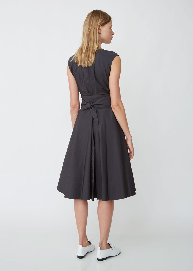 Cap Sleeve Dress with Self Tie Belt