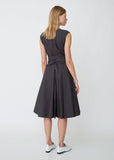 Cap Sleeve Dress with Self Tie Belt