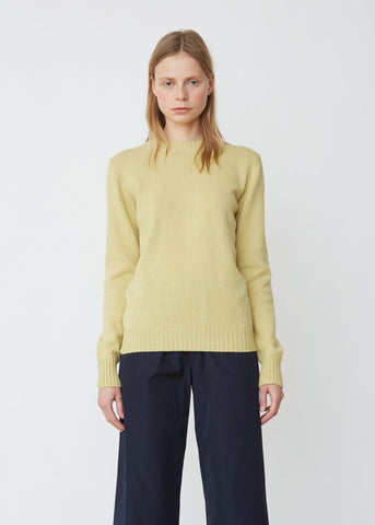 Wool Cotton Classic Crewneck Sweater