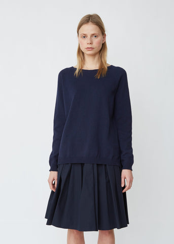 Lightweight Cotton-Blend Crewneck Sweater