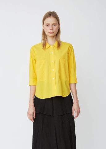 Cotton Poplin Button Front Shirt