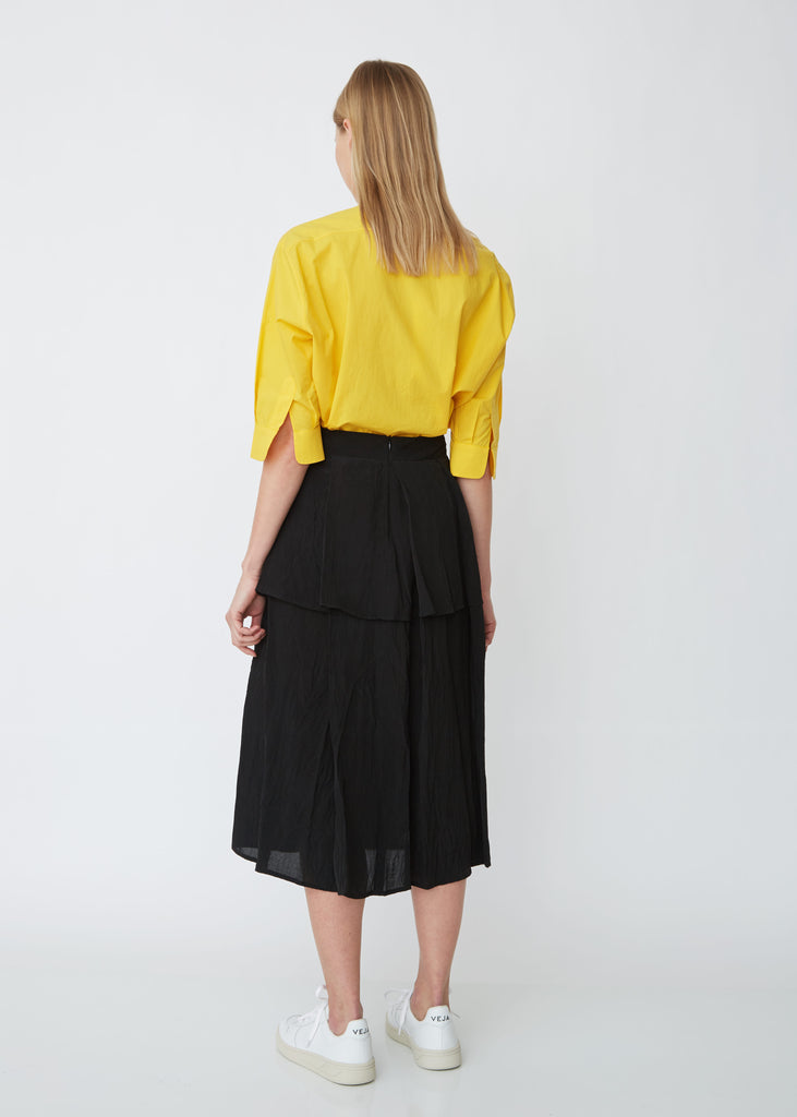 Pleated Crepe Skirt