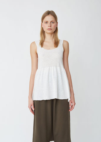 Tier Cotton Linen Tank