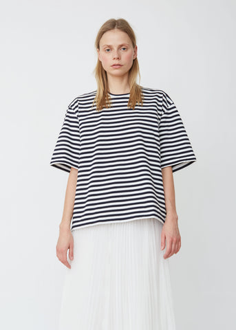 Cotton Jersey Horizontal Stripe Tee