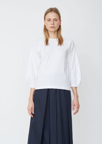 Cotton Jersey Puff Sleeve Top
