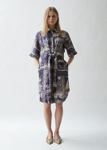 Della Theatre Linen Dress