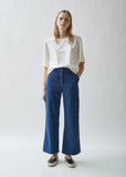 Washed Denim Wide Leg Jean