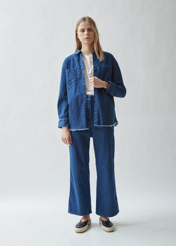 Washed Denim Shirt Jacket