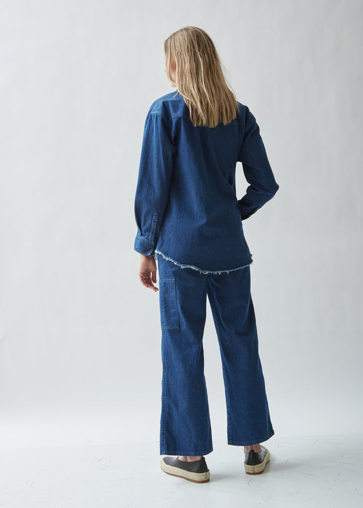 Washed Denim Shirt Jacket