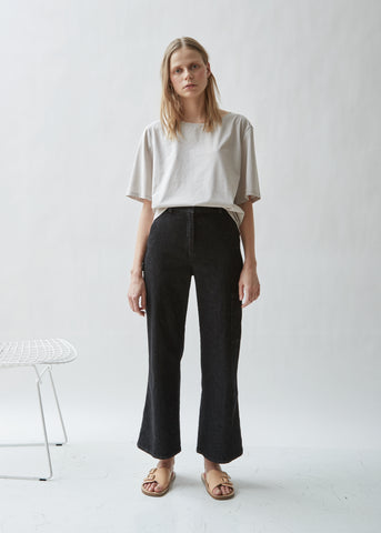 Washed Denim Wide Leg Jean