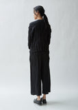 Splash Pleats Solid Cardigan