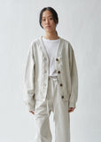 Tennis Cotton Fleece Cardigan