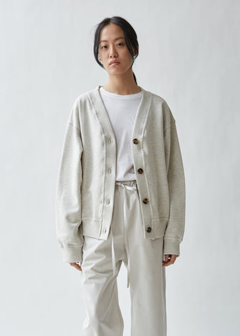 Tennis Cotton Fleece Cardigan