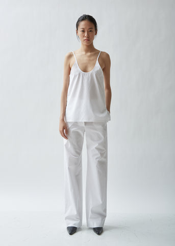 Sleeveless Cotton Poplin Top