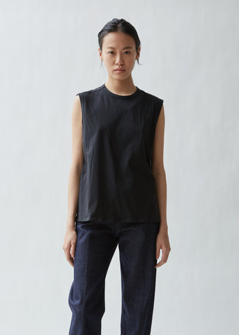 Sleeveless Cotton T-Shirt