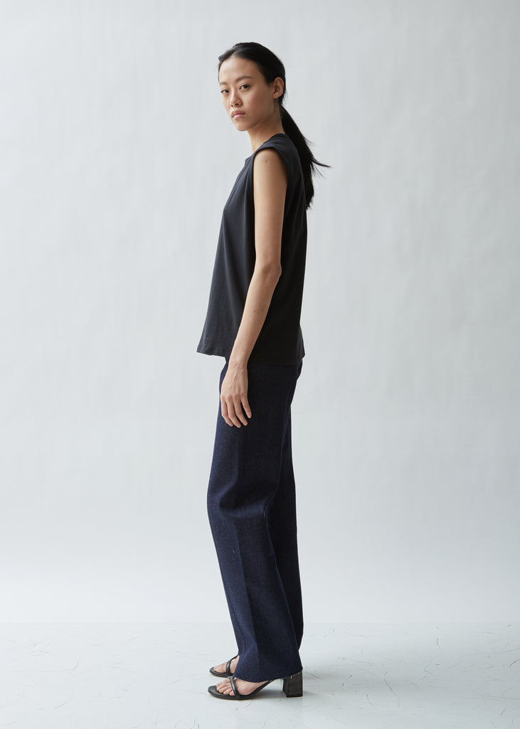Sleeveless Cotton T-Shirt