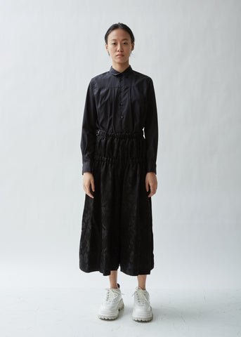 Leaf Pattern Jacquard Pants
