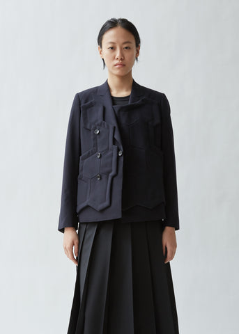 Tropical Wool Geometric Jacket