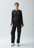 Wool Gabardine Split Seam Pants