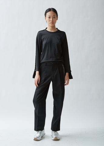 Wool Gabardine Split Seam Pants